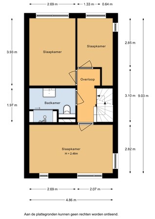Floorplan - Kroondreef 40, 3446 XJ Woerden